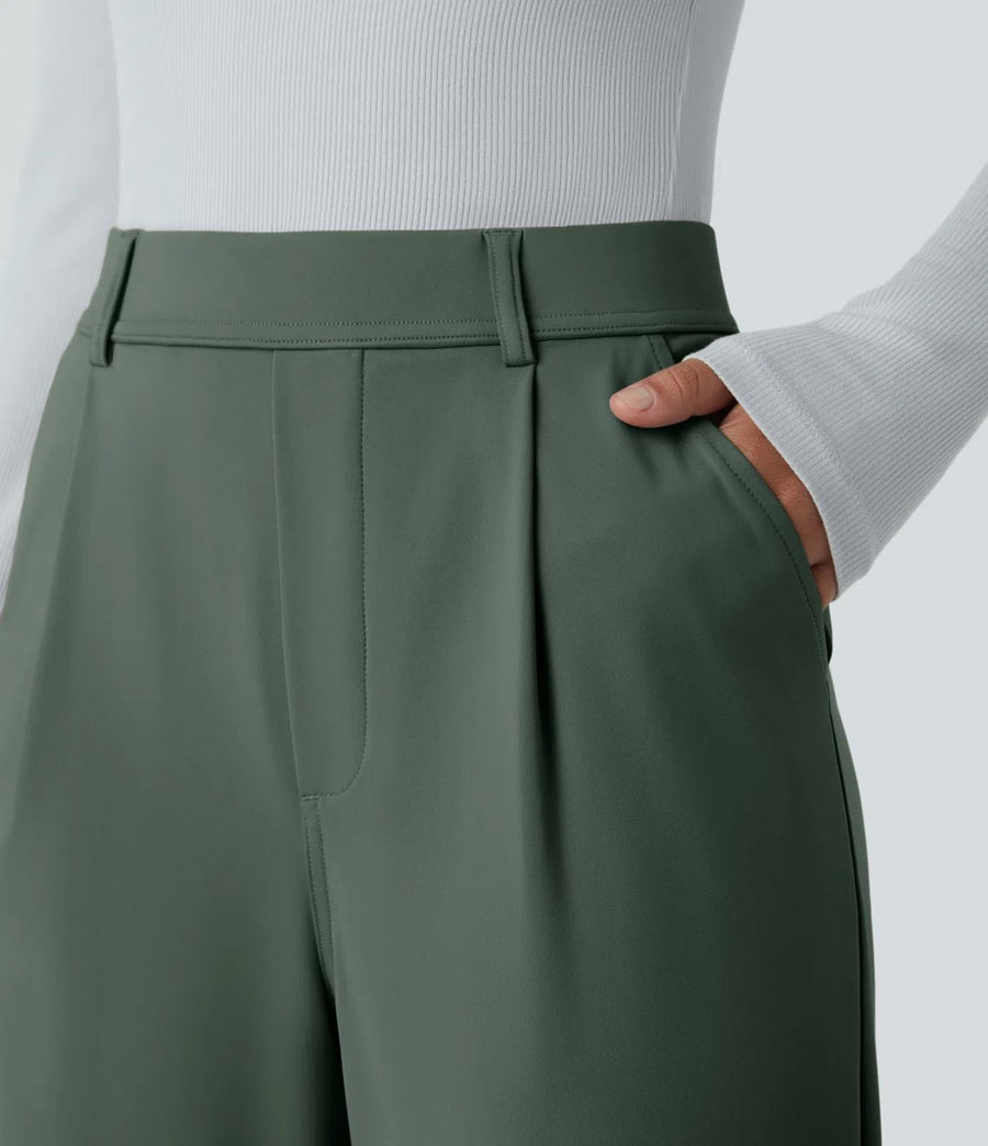 HALARA DayStretch High Waisted Pocket Straight Leg Work Pants Size S Reg