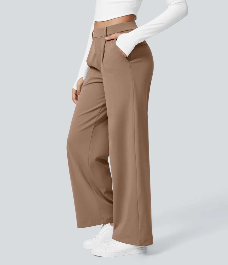 HALARA DayStretch High Waisted Pocket Straight Leg Work Pants Size L