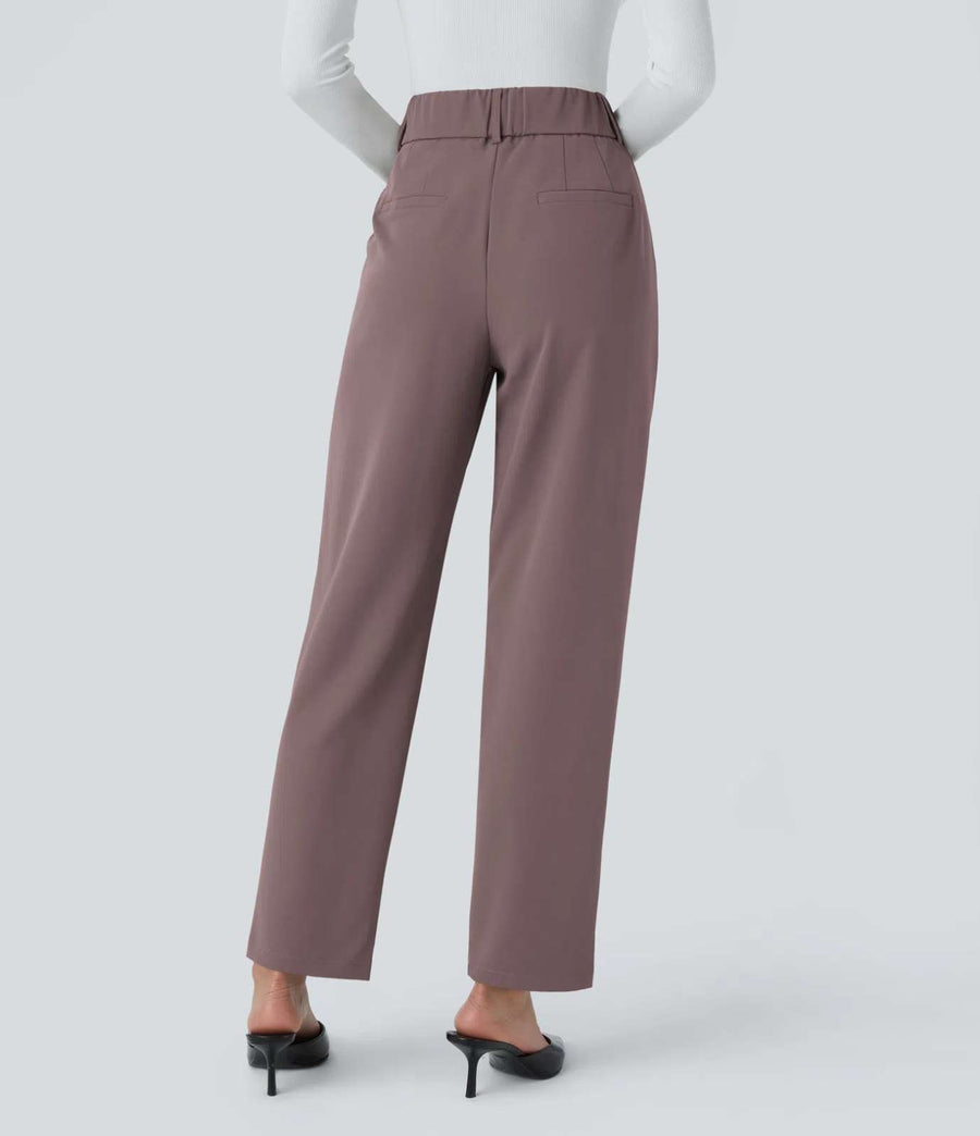 HALARA High Waisted Pocket Solid Work Tapered Pants Size XL Petite