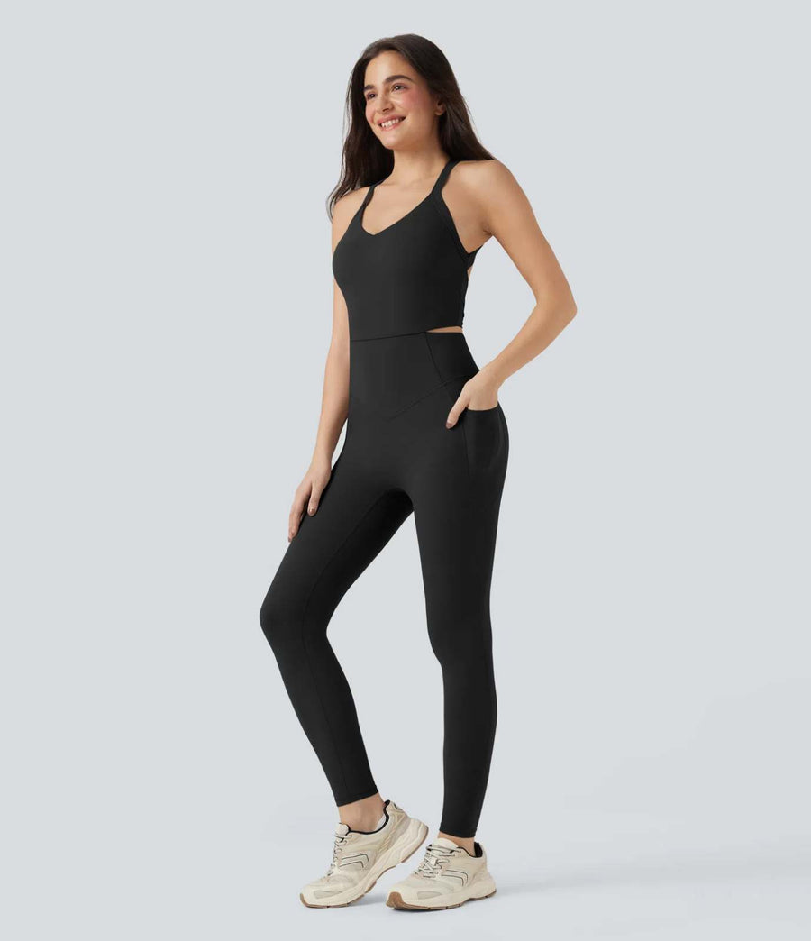 HALARA Tummy Control Training Jumpsuit with Pockets-Easy Peezy Edition Size S