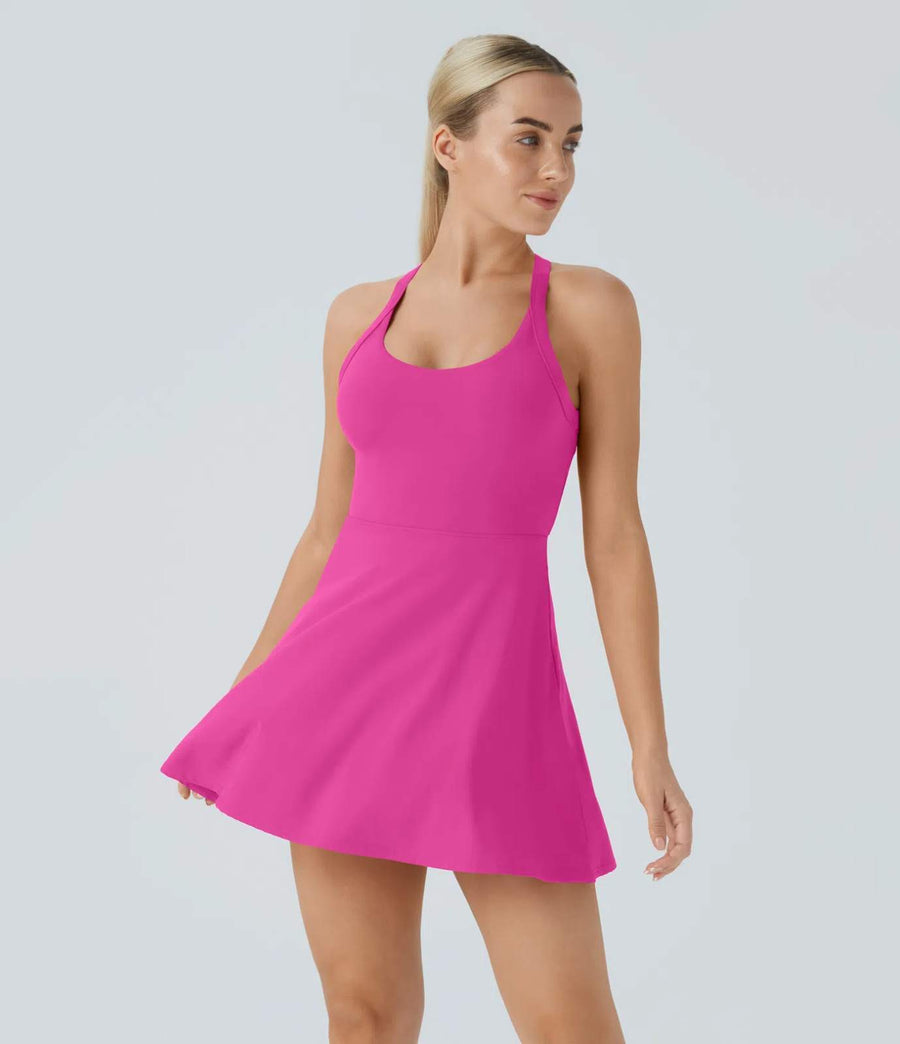 HALARA Airy Backless Twisted Flare Low Support Dance Active Easy Peezy Size M
