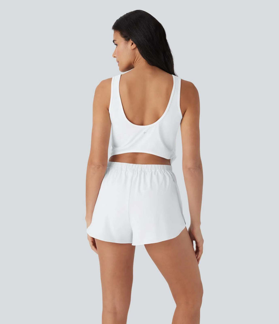 HALARA Reflective 2-in-1 Quick Dry Romper with Pockets-Easy Peezy-UPF50+ Size M