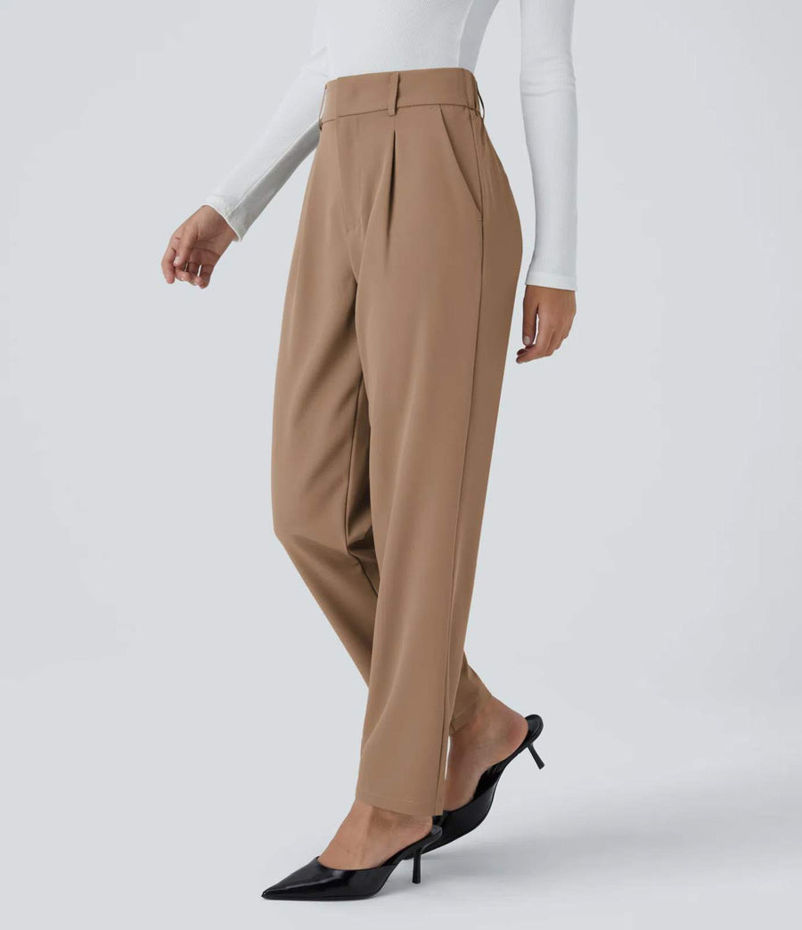 HALARA High Waisted Pocket Solid Work Tapered Pants Size S