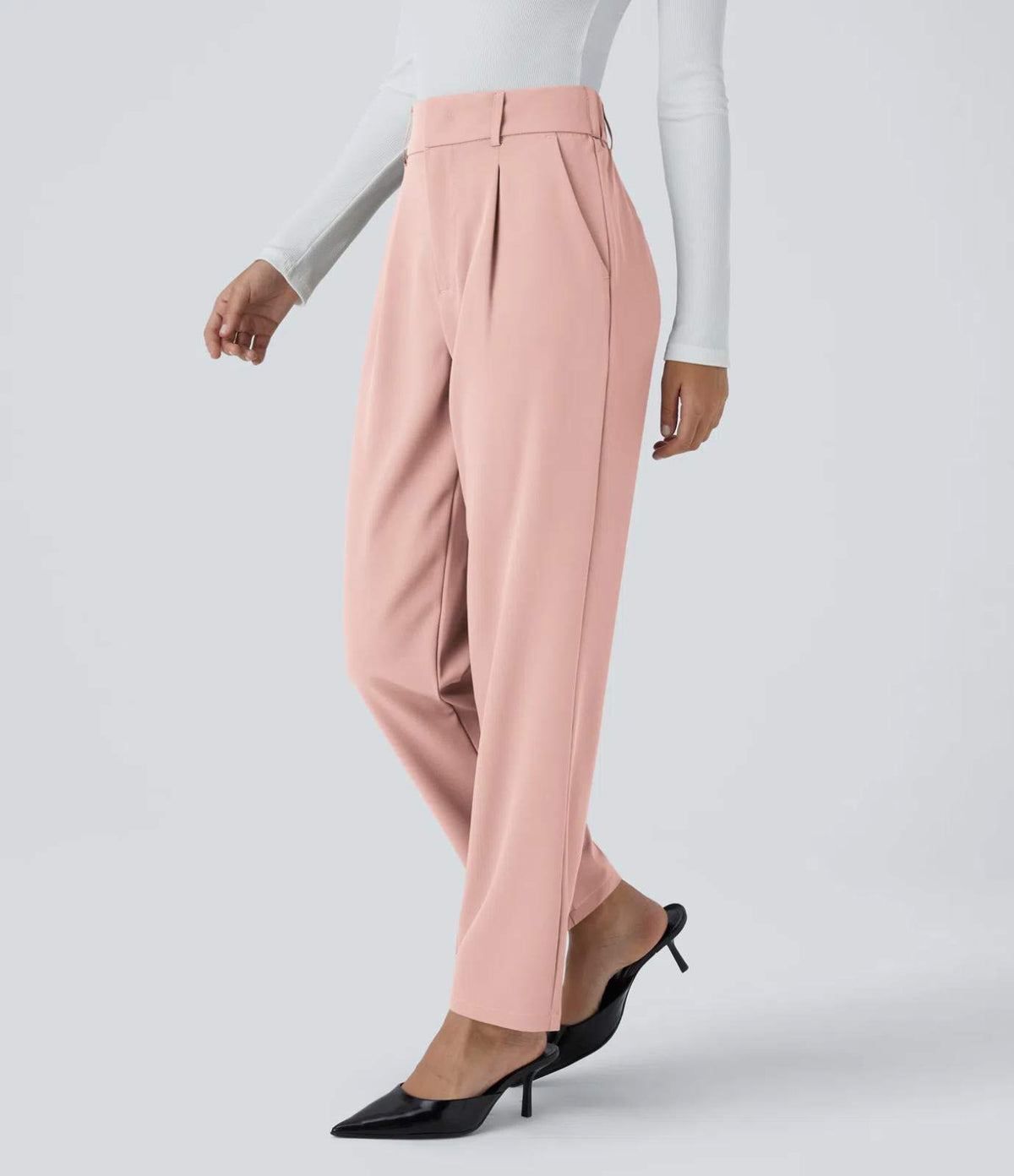 HALARA High Waisted Pocket Solid Work Tapered Pants Size XL