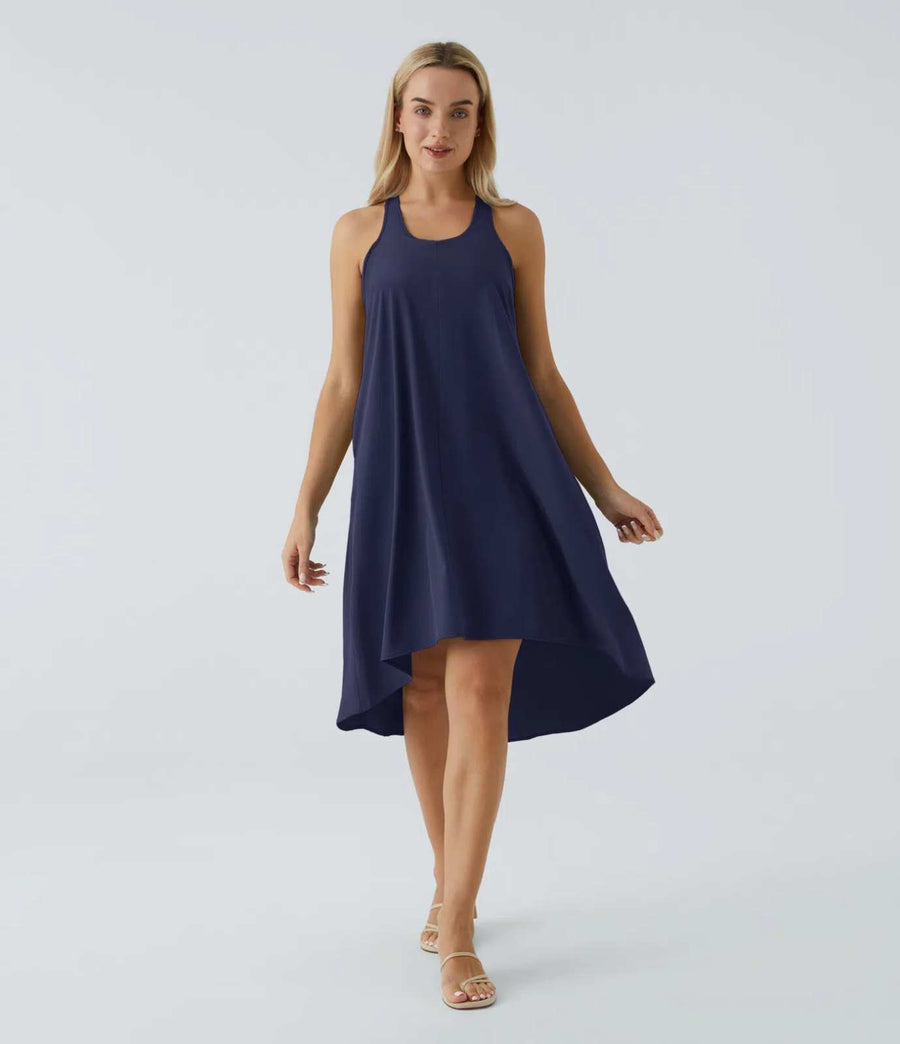 HALARA RacerPocket High Low Flowy Midi Quick Dry Casual Dress Size M