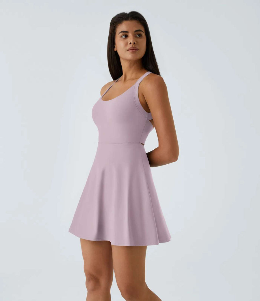 HALARA Airy Backless Twisted Flare Low Support Dance Active Easy Peezy Size L