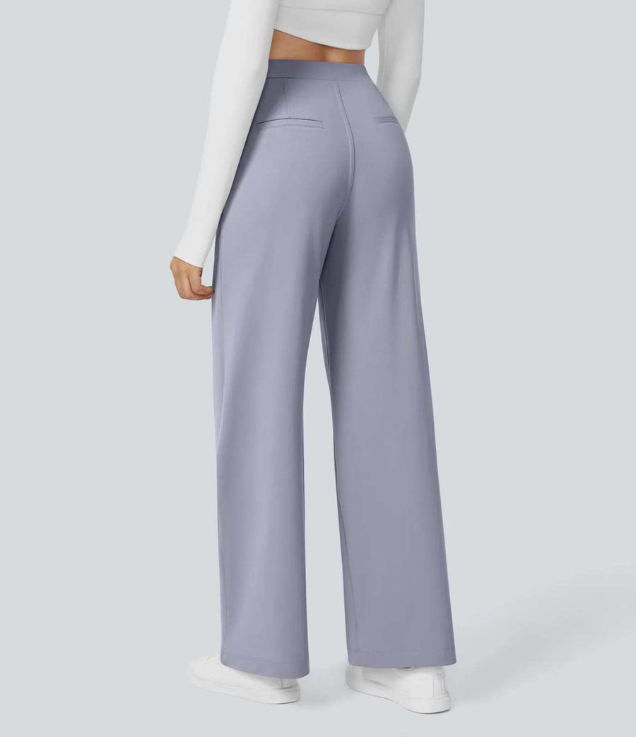 HALARA DayStretch High Waisted Pocket Straight Leg Work Pants Size M Petite