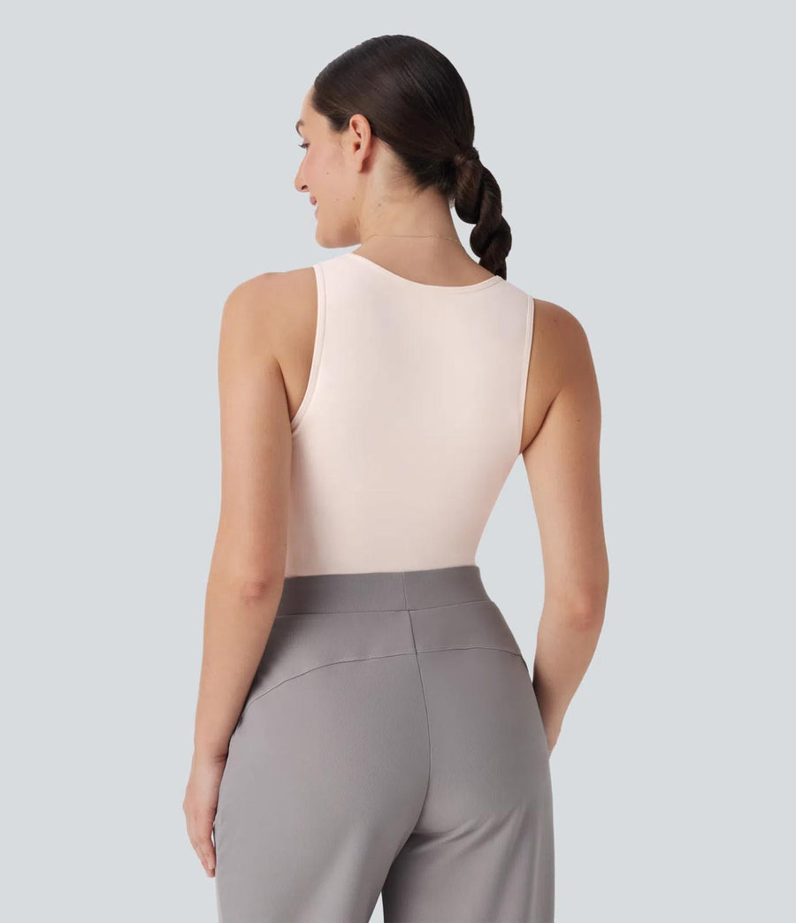 HALARA Flow V Neck Sleeveless Work Shapewear Bodysuit-Easy Peezy Edition Size L