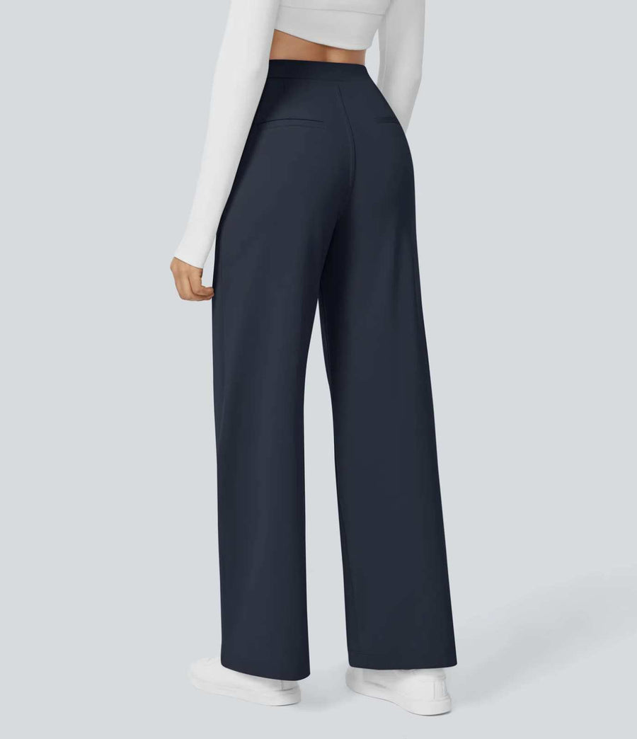 HALARA DayStretch High Waisted Pocket Straight Leg Work Pants Size M