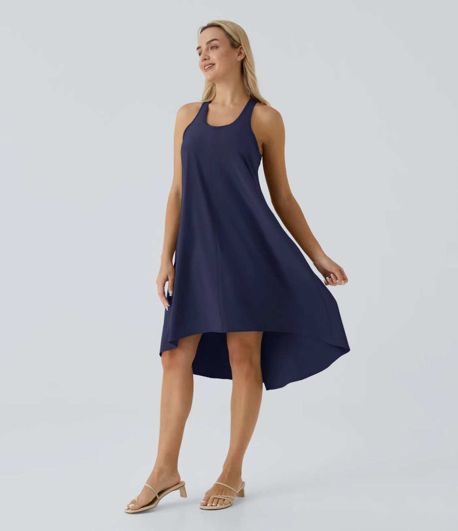 HALARA RacerPocket High Low Flowy Midi Quick Dry Casual Dress Size M