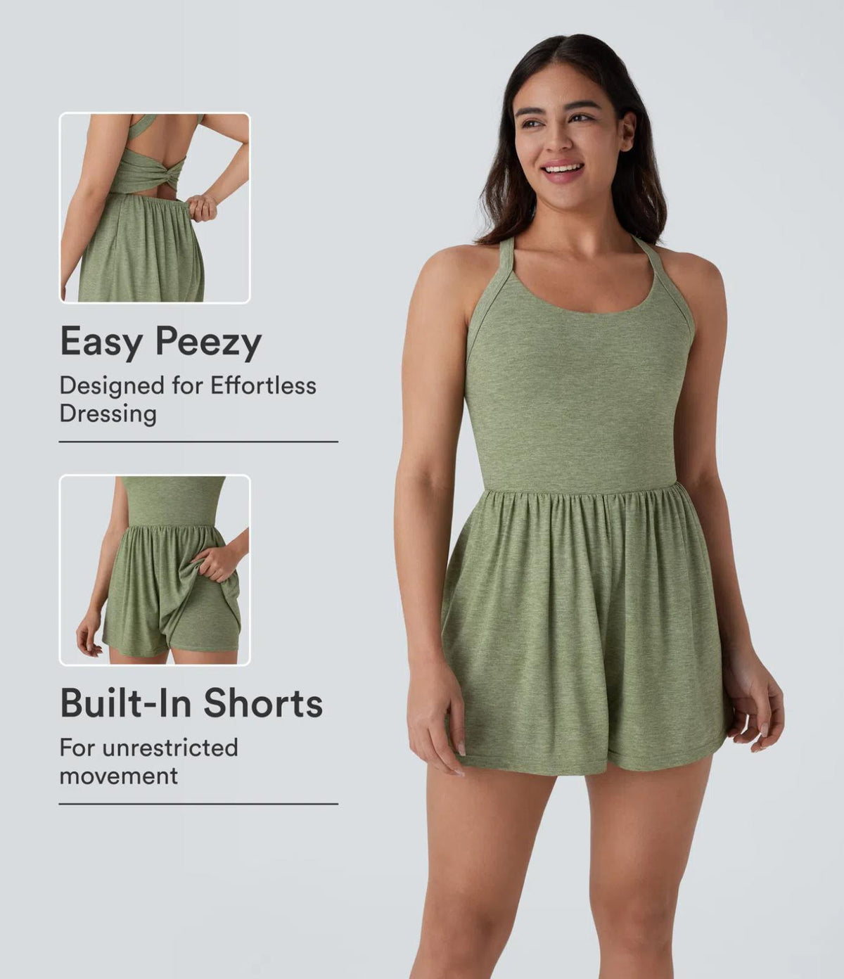 HALARA Pocket 2-in-1 Romper-Easy Peezy Edition Size S