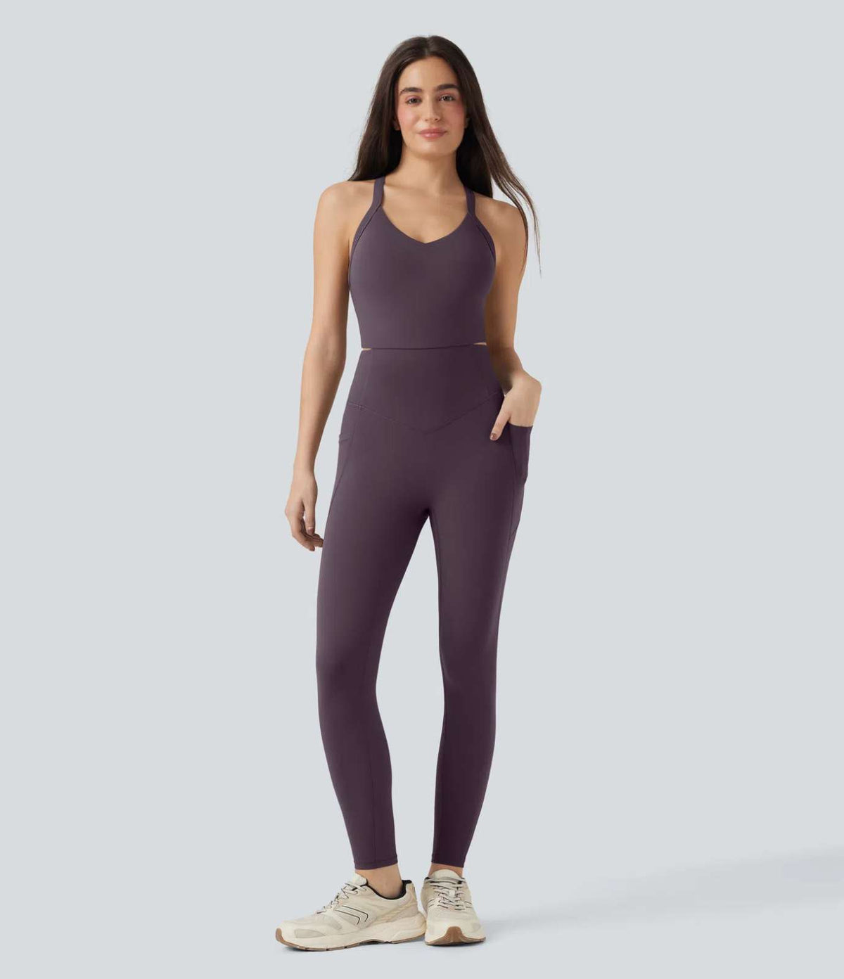 HALARA Tummy Control Training Jumpsuit with Pockets-Easy Peezy Edition Size M
