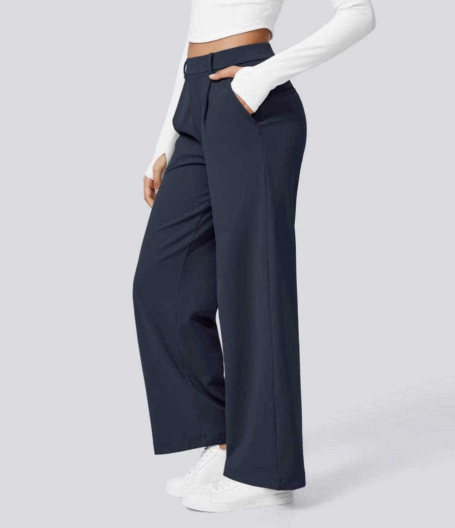 HALARA DayStretch High Waisted Pocket Straight Leg Work Pants Size XL