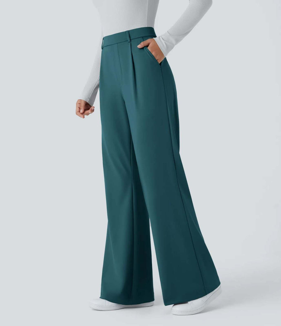 HALARA DayStretch High Waisted Pocket Work Flare Pants Size M Petite