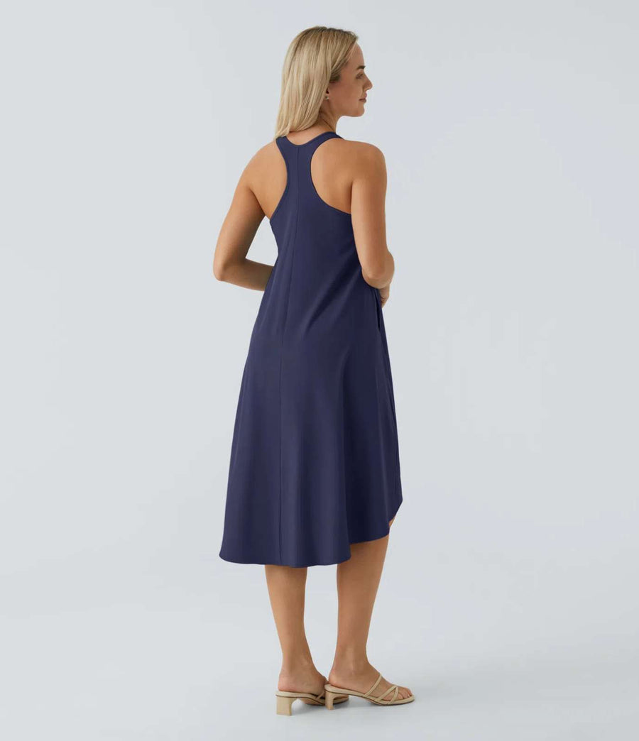 HALARA RacerPocket High Low Flowy Midi Quick Dry Casual Dress Size M