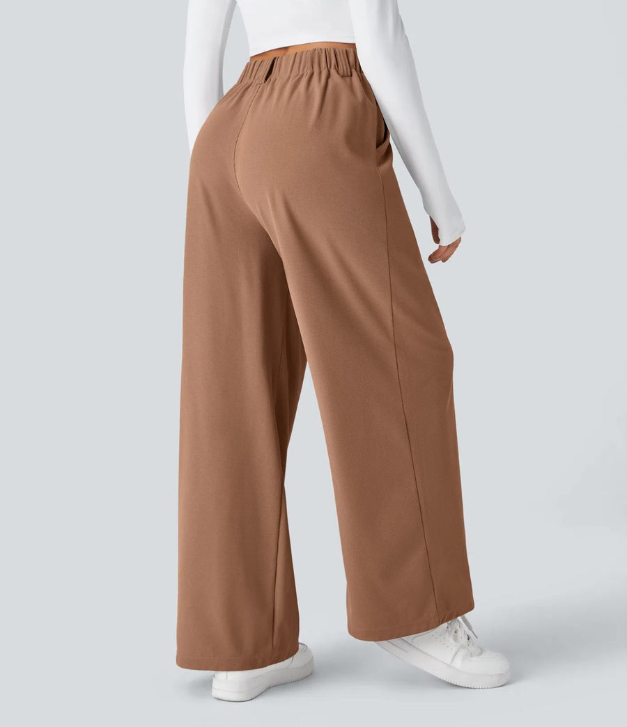 HALARA High Waisted Pocket Wide Leg Waffle Work Pants XL Reg