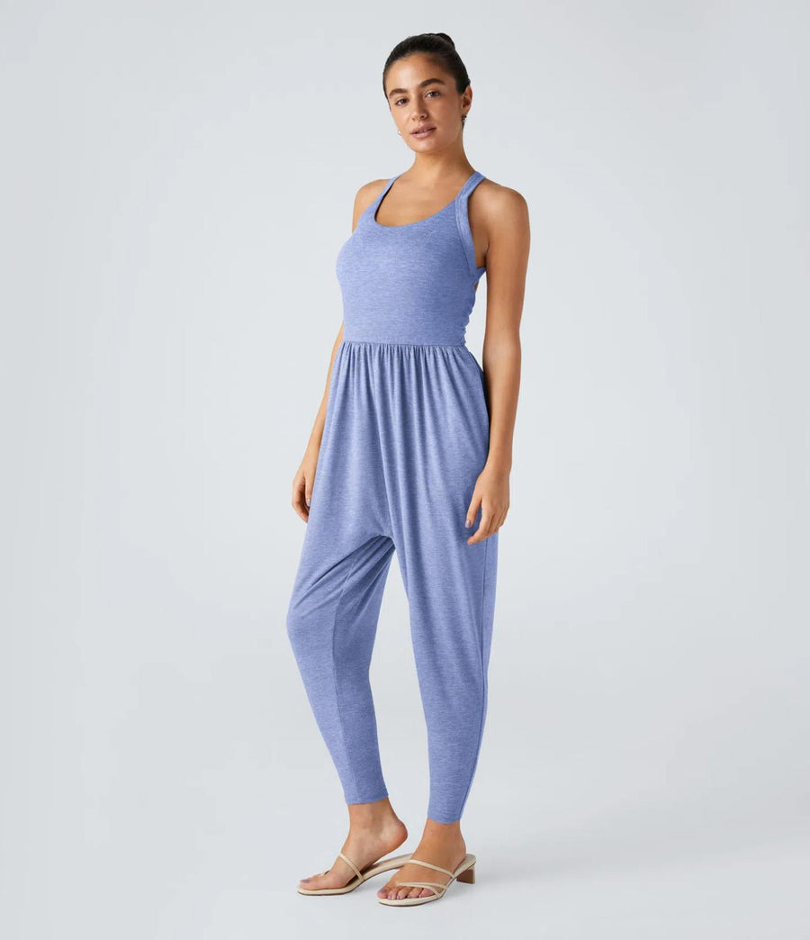 HALARA U Neck Pocket Harem Casual Jumpsuit-Easy Peezy Edition Size XL