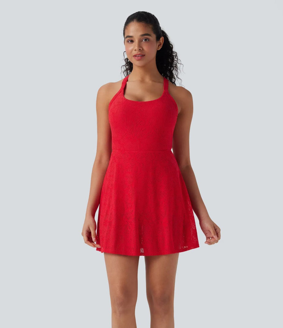 HALARA Lace 2-in-1 Mini Dance Active Dress with Pockets-Easy Peezy Size M