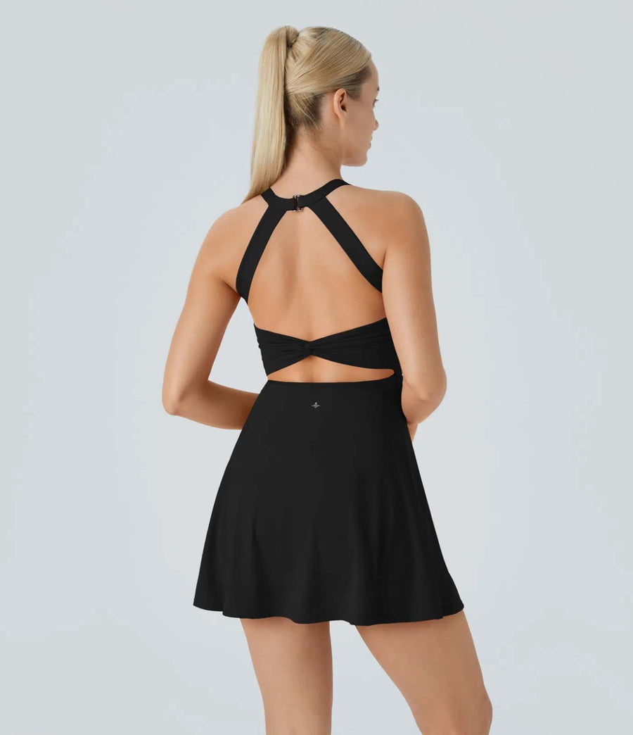 HALARA Backless Twisted Active Dress Size L