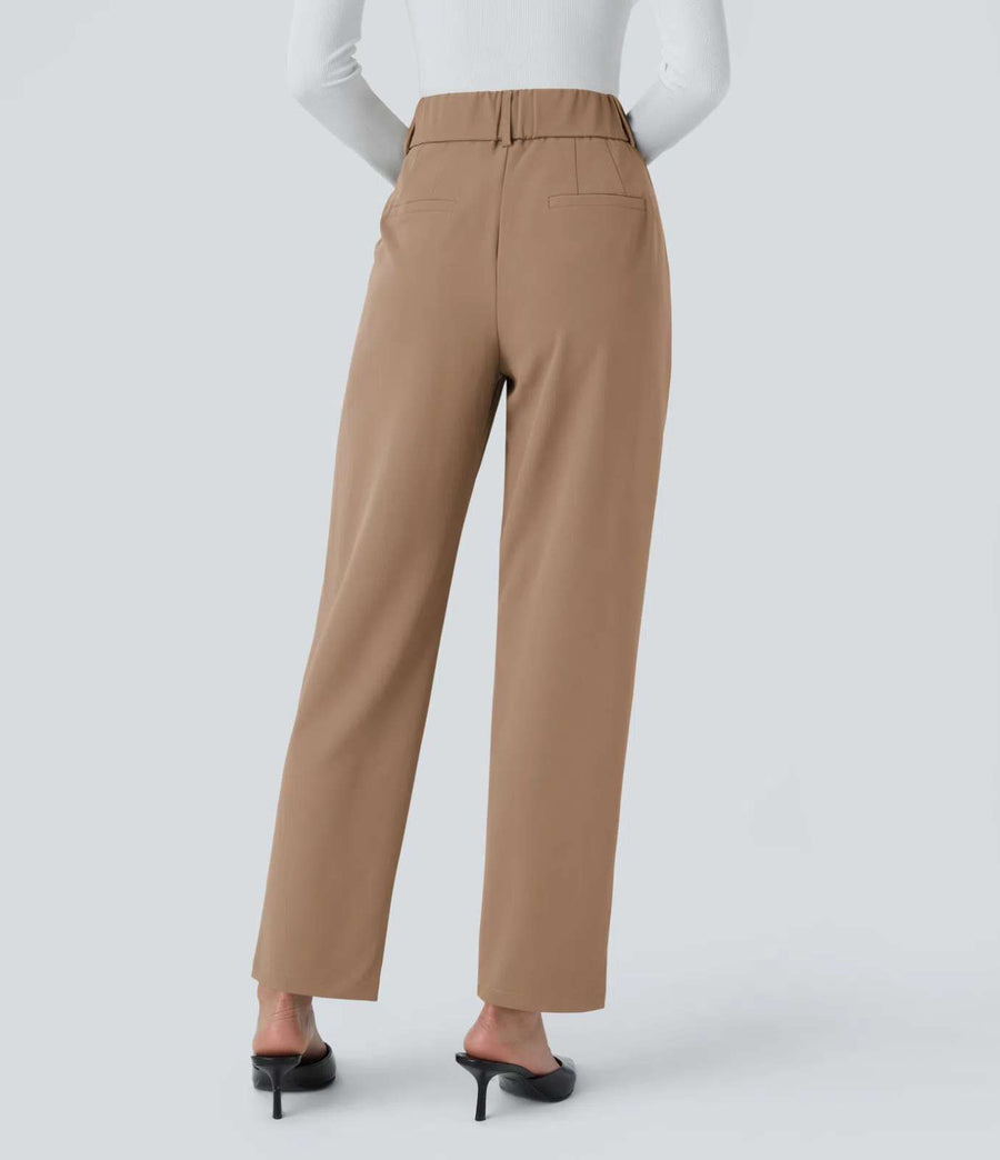 HALARA High Waisted Pocket Solid Work Tapered Pants Size S
