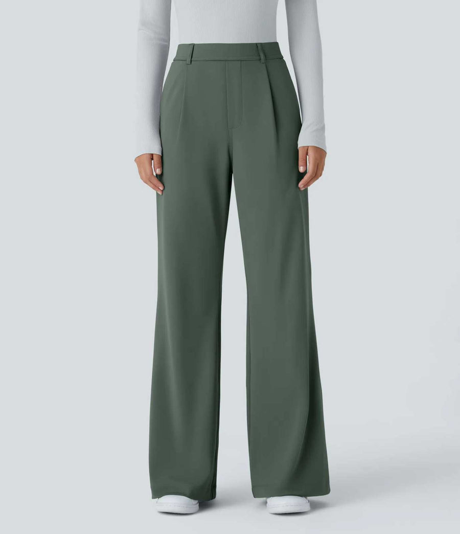 HALARA DayStretch High Waisted Pocket Straight Leg Work Pants Size S Reg