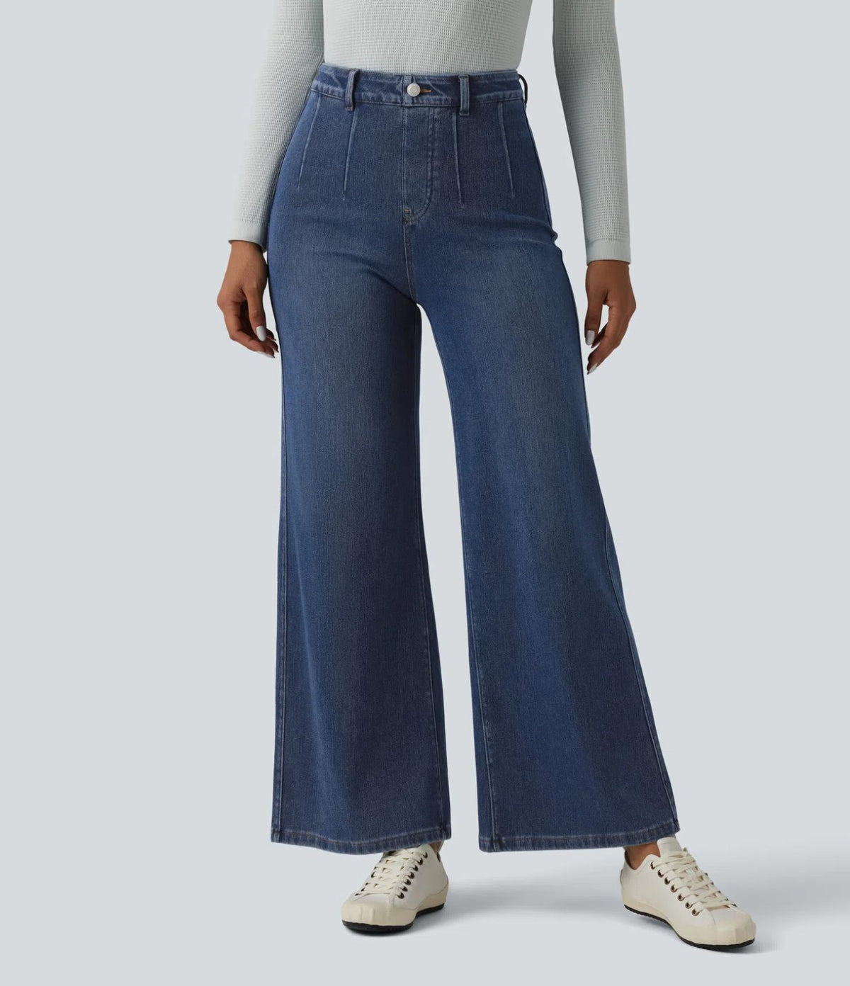 HALARA Curvy High Waisted Tummy Control Wide Leg Jeans with Pockets Size XL Reg