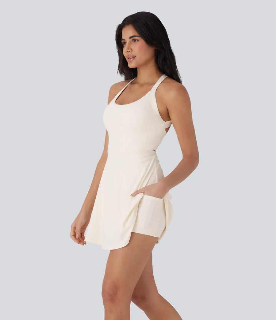 HALARA Airy Backless Twisted InstantCool Active Dress-Easy Peezy Edition Size L
