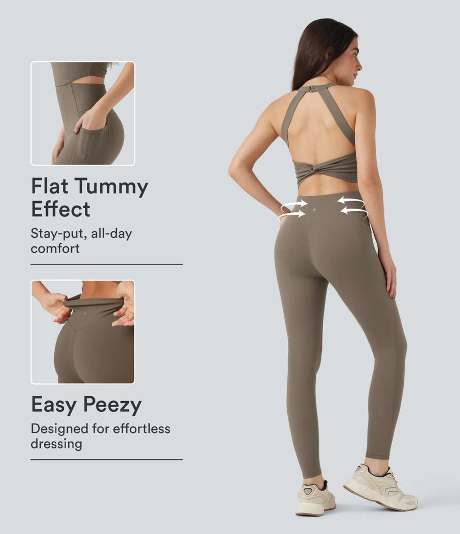 HALARA Tummy Control Training Jumpsuit with Pockets-Easy Peezy Edition Size M