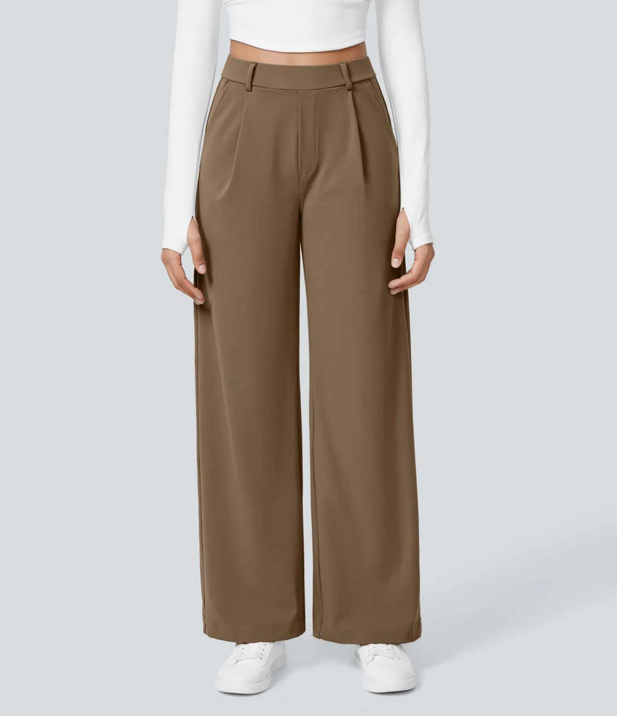 HALARA DayStretch High Waisted Pocket Straight Leg Work Pants Size L